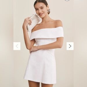 BHLDN Ingrid Off-The-Shoulder Mini Dress, Size L
